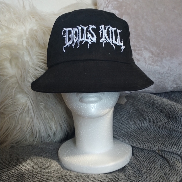 Dolls Kill Accessories - Dolls Kill Black Bucket Hat